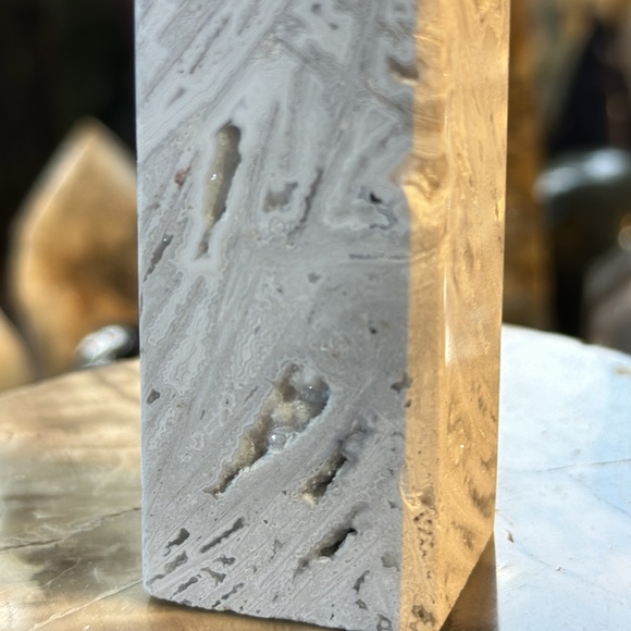 🎄SALE🎄Mexico Agate 4 Sided Crystal Point With Druzy! - Picture 7 of 7